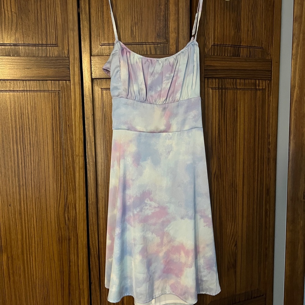 Hollister Pastel Tie-Dye Mini Dress